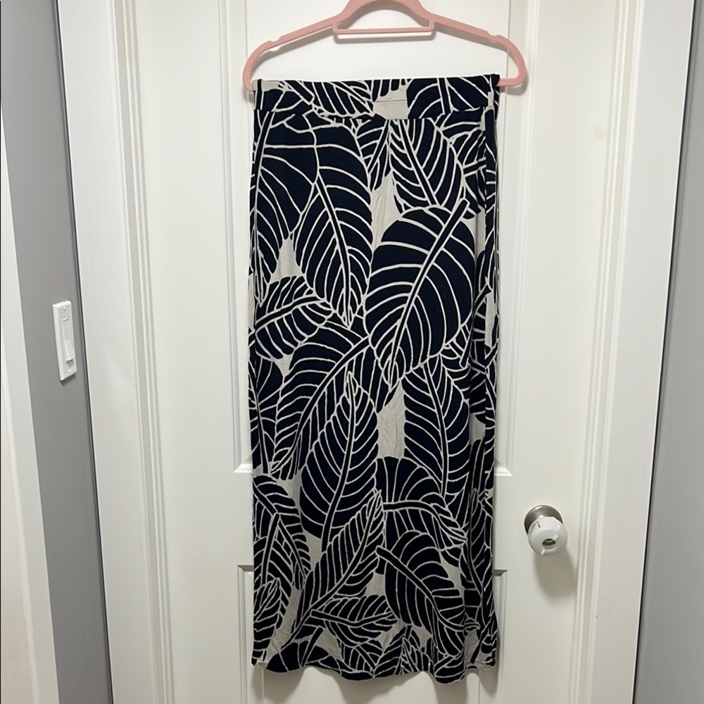 George Blue and Cream Maxi Pencil Skirt Resort Wear